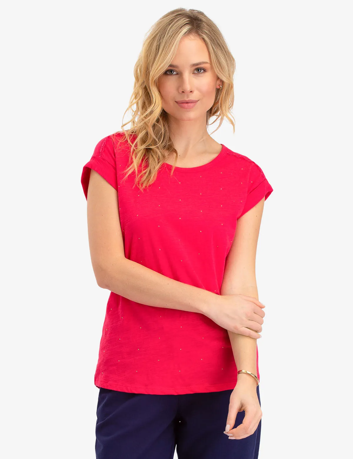 STUDDED SHORT SLEEVE TOP sold by U.S. Polo Assn. product image thumbnail 4