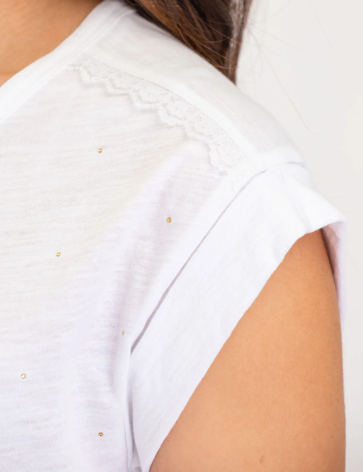 STUDDED SHORT SLEEVE TOP sold by U.S. Polo Assn. product image thumbnail 3