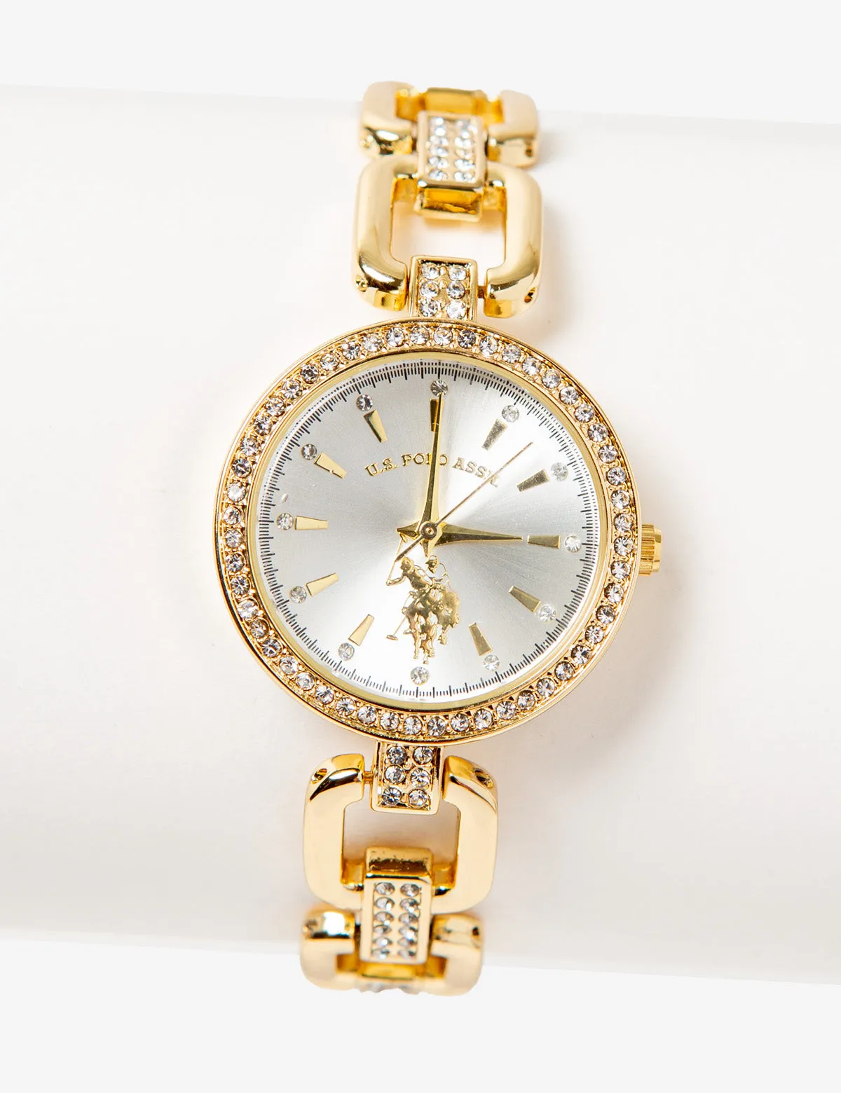 LADIES GOLDTONE OPEN LINK BRACELET WATCH sold by U.S. Polo Assn.