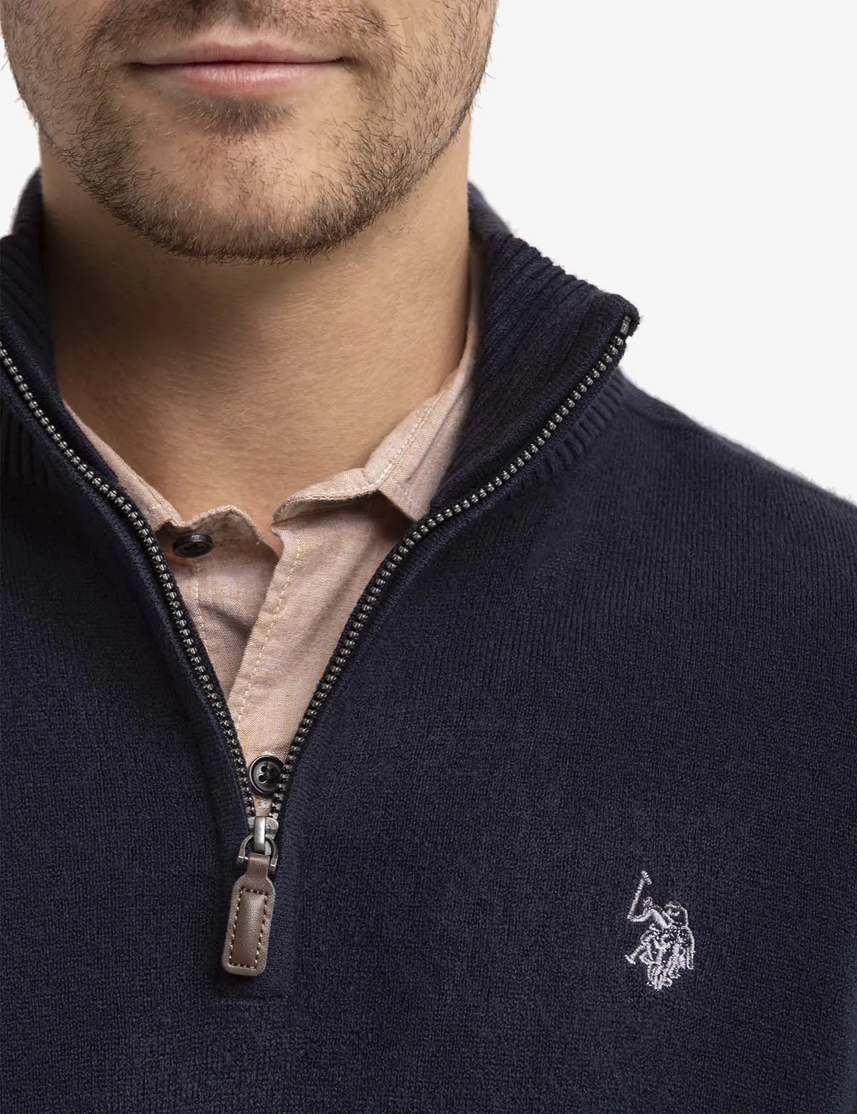SOFT SOLID 1/4 ZIP SWEATER sold by U.S. Polo Assn. product image thumbnail 3