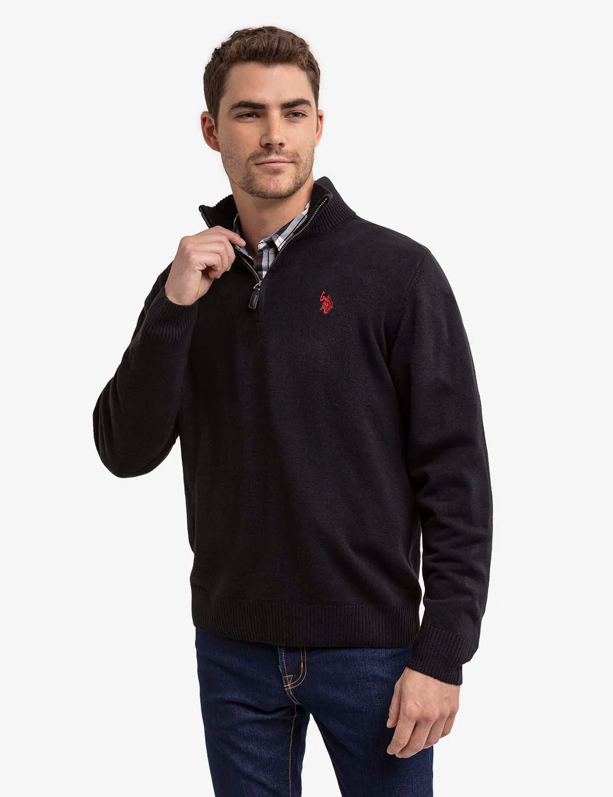 SOFT SOLID 1/4 ZIP SWEATER sold by U.S. Polo Assn. product image thumbnail 5