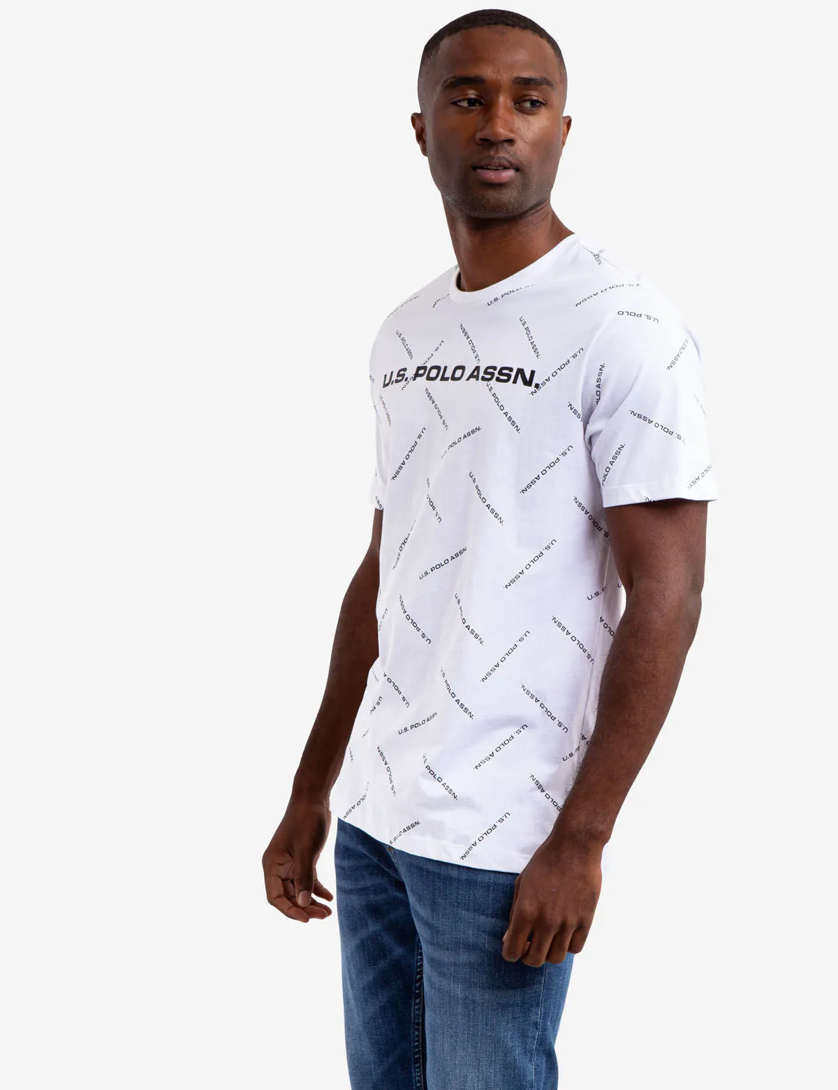 WORDMARK ALL OVER PRINT JERSEY T-SHIRT sold by U.S. Polo Assn. product image thumbnail 4