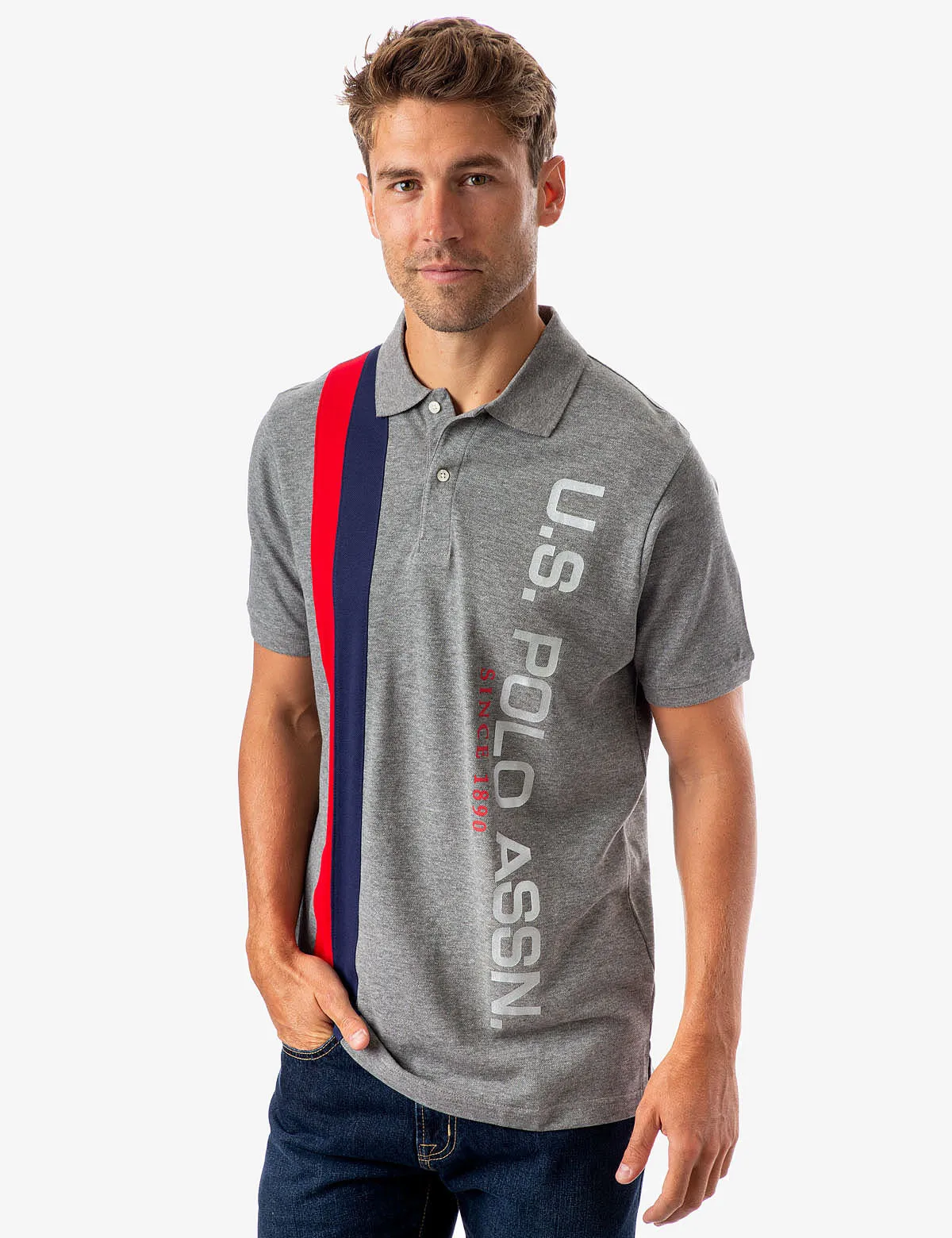 U.S. POLO ASSN. VERTICAL LOGO POLO SHIRT sold by U.S. Polo Assn.