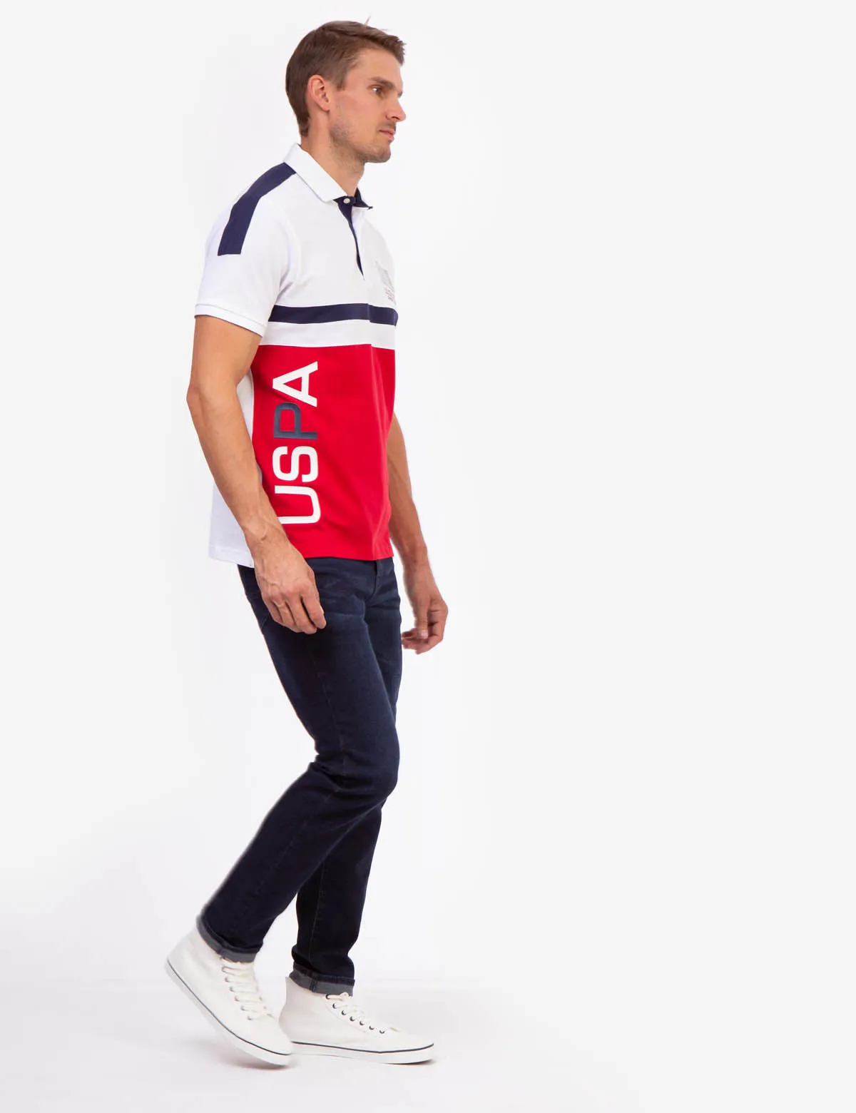USPA COLORBLOCK SIDE LOGO POLO SHIRT sold by U.S. Polo Assn. product image thumbnail 2