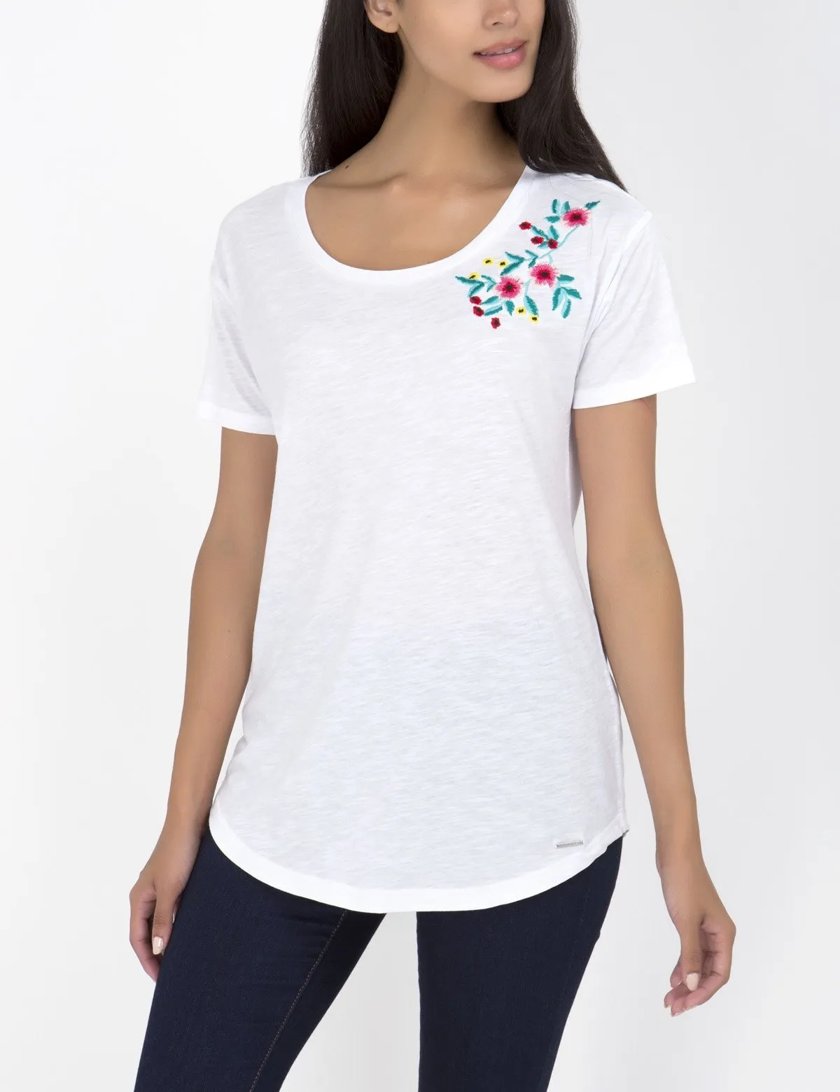 EMBROIDERED FLORAL CLUSTER T-SHIRT sold by U.S. Polo Assn. product image thumbnail 5