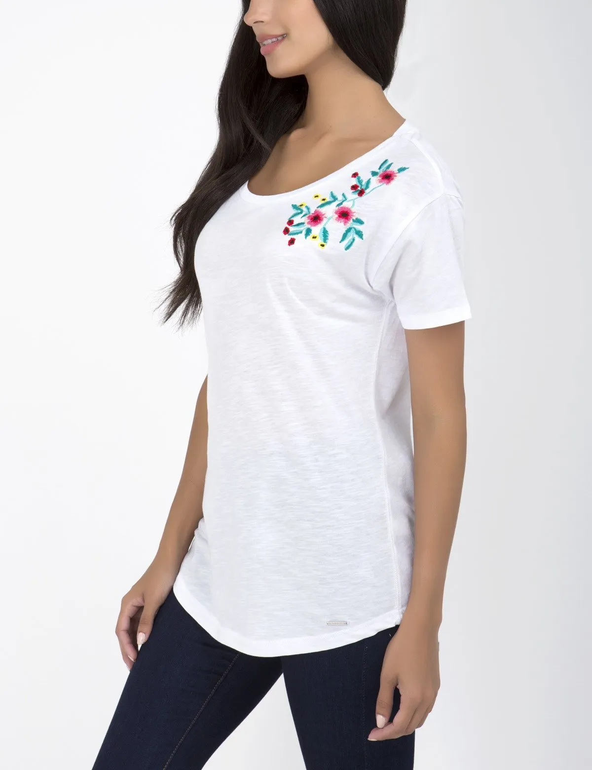 EMBROIDERED FLORAL CLUSTER T-SHIRT sold by U.S. Polo Assn. product image thumbnail 4