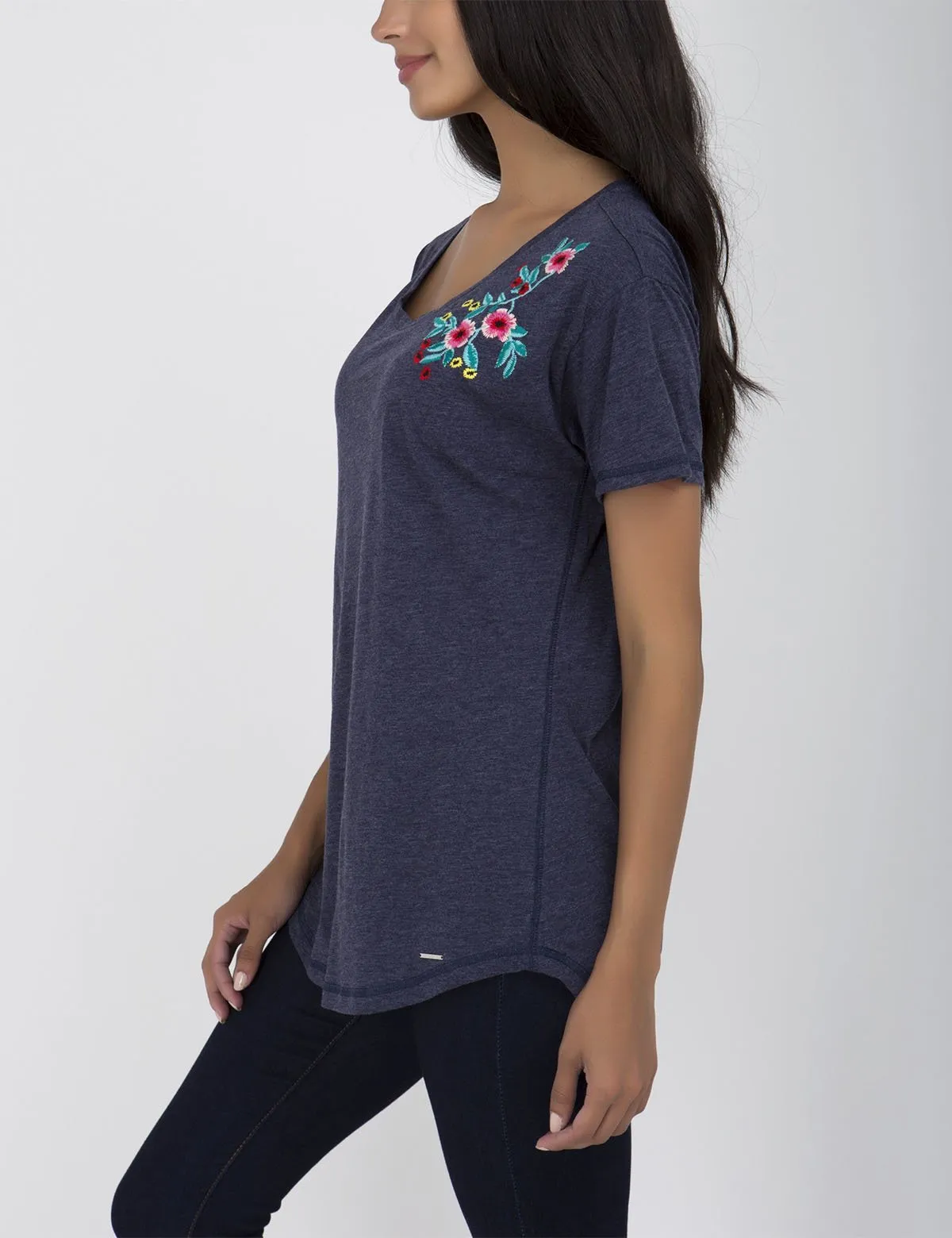 EMBROIDERED FLORAL CLUSTER T-SHIRT sold by U.S. Polo Assn. product image thumbnail 2