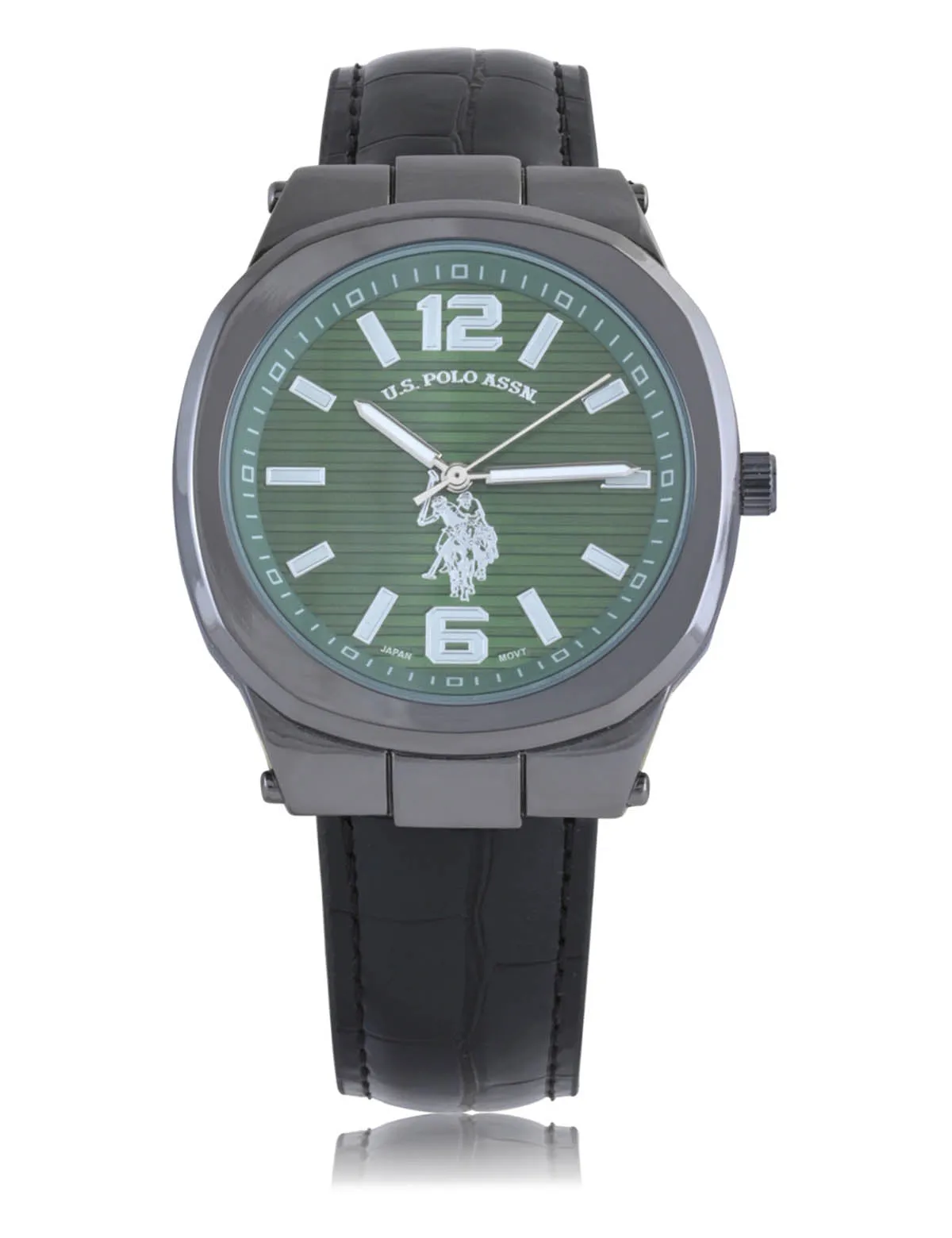 MEN'S BLACK STRAP WITH GREEN DIAL ANALOG WATCH sold by U.S. Polo Assn. product image thumbnail 3