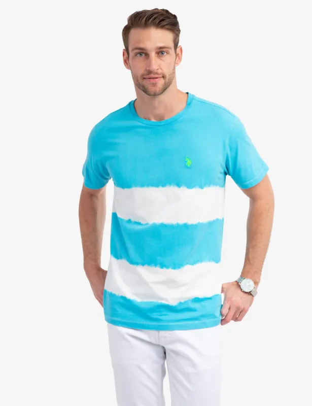HORIZONTAL TIE DYE JERSEY T-SHIRT sold by U.S. Polo Assn.