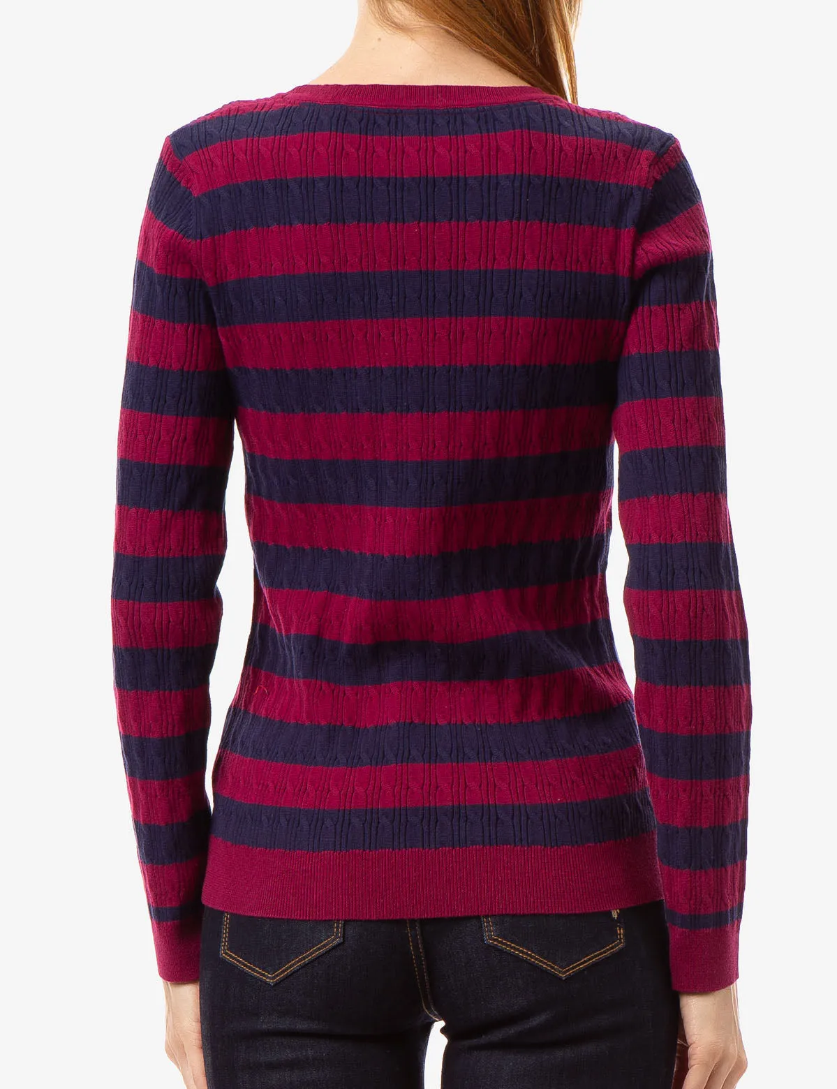 STRIPED CABLE KNIT SWEATER sold by U.S. Polo Assn. product image thumbnail 3