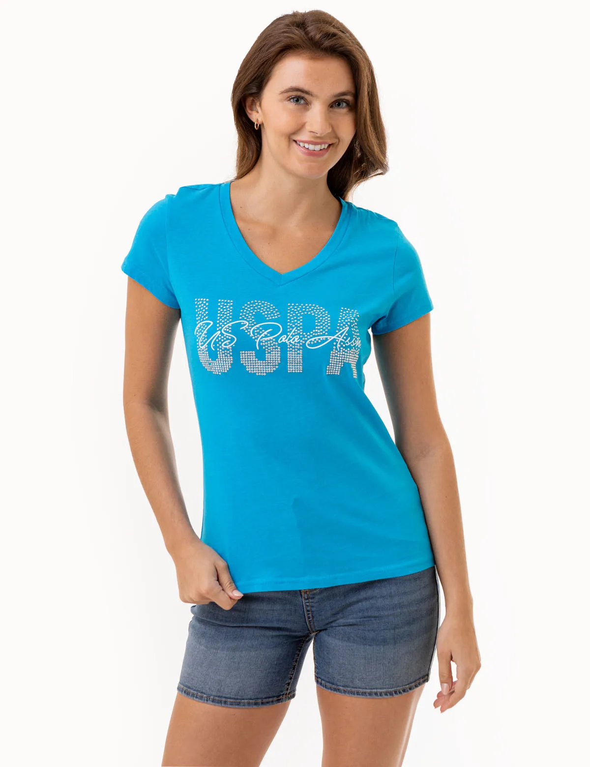CASCADING GRAPHIC V-NECK T-SHIRT sold by U.S. Polo Assn. product image thumbnail 5
