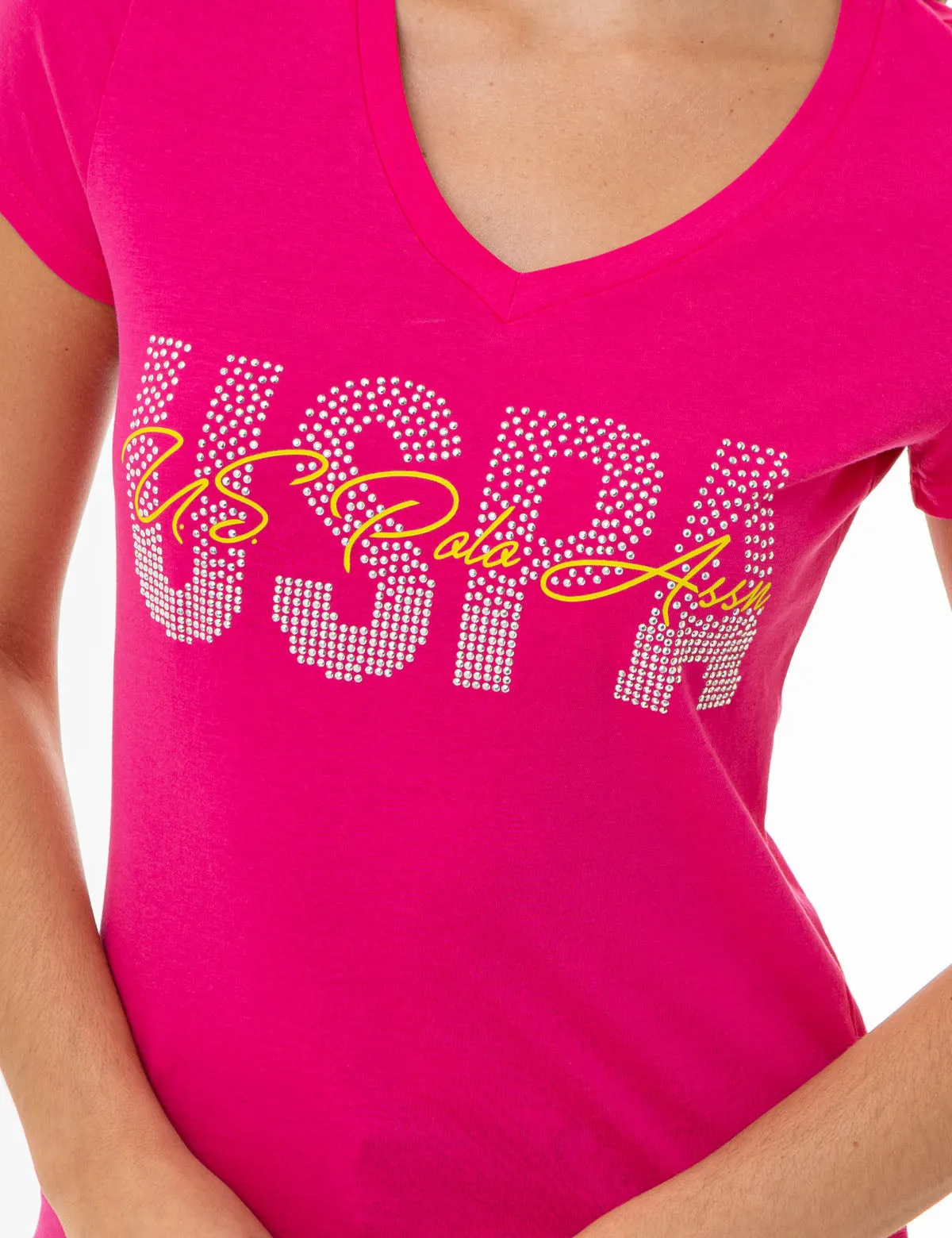 CASCADING GRAPHIC V-NECK T-SHIRT sold by U.S. Polo Assn. product image thumbnail 3