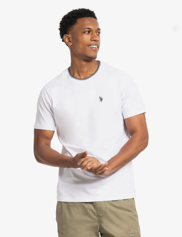 TIPPED CREW NECK COLLAR T-SHIRT sold by U.S. Polo Assn.