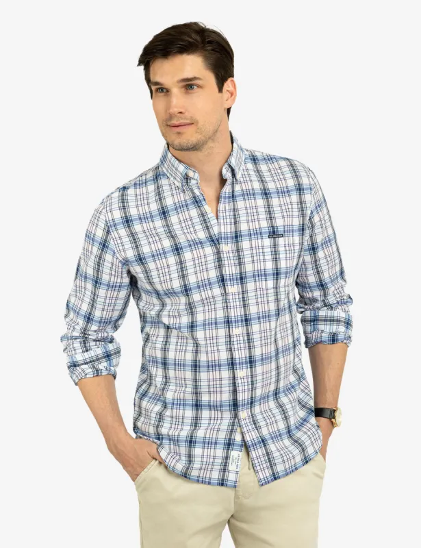 MADRAS PLAID PRINT LONG SLEEVE WOVEN SHIRT sold by U.S. Polo Assn.