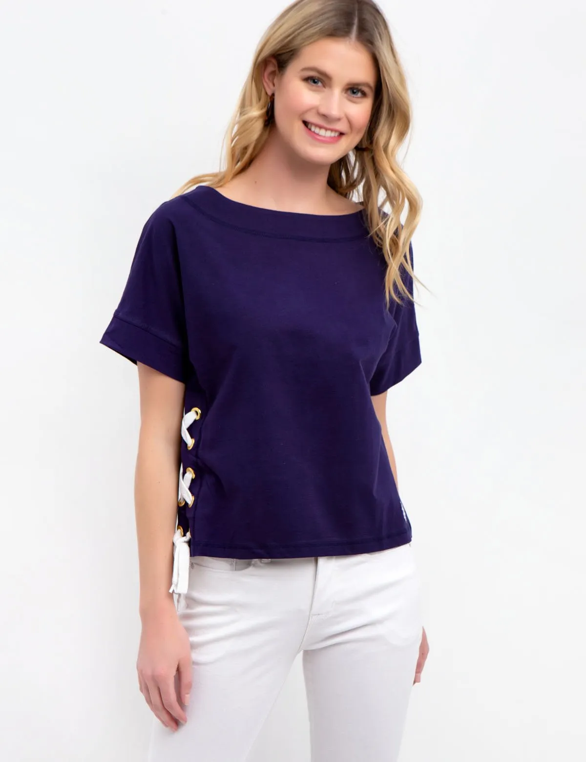 SOLID LACEUP T-SHIRT sold by U.S. Polo Assn.