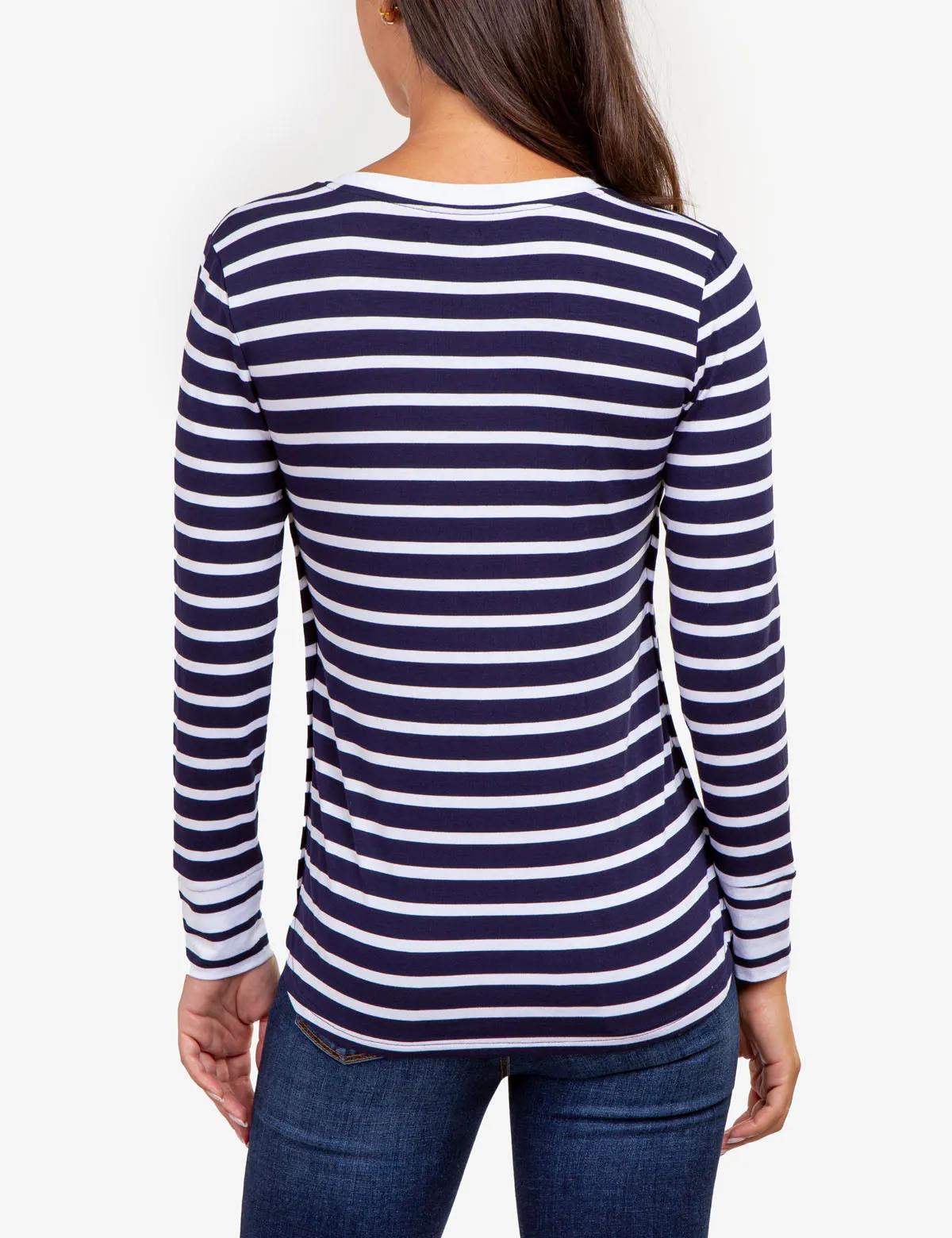 LONG SLEEVE STRIPE V-NECK TOP sold by U.S. Polo Assn. product image thumbnail 5