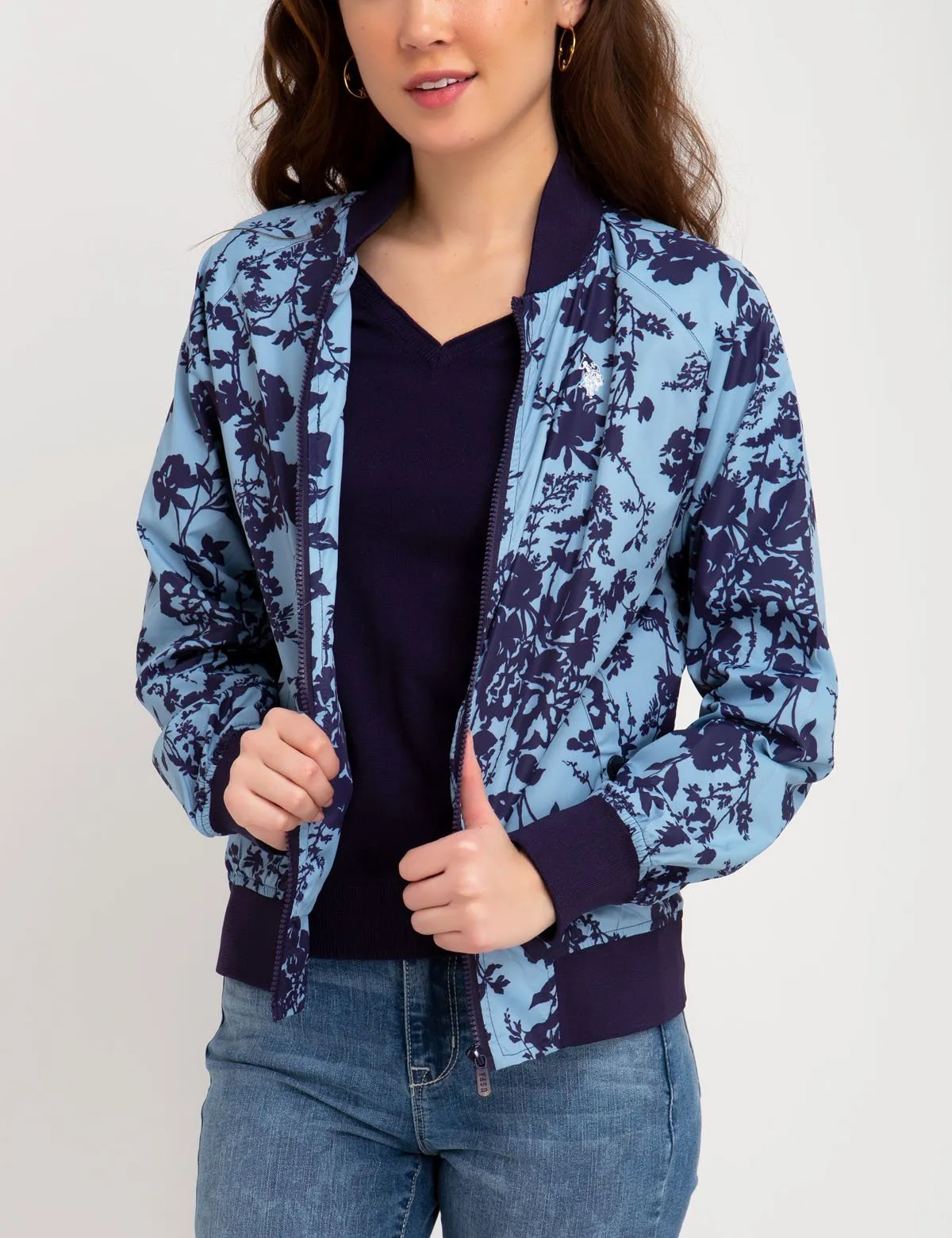 FLORAL PRINTED BOMBER sold by U.S. Polo Assn.