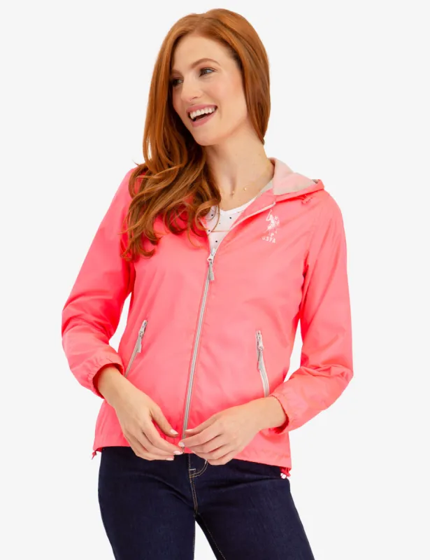 NEON HOODED WINDBREAKER made by U.S. Polo Assn.