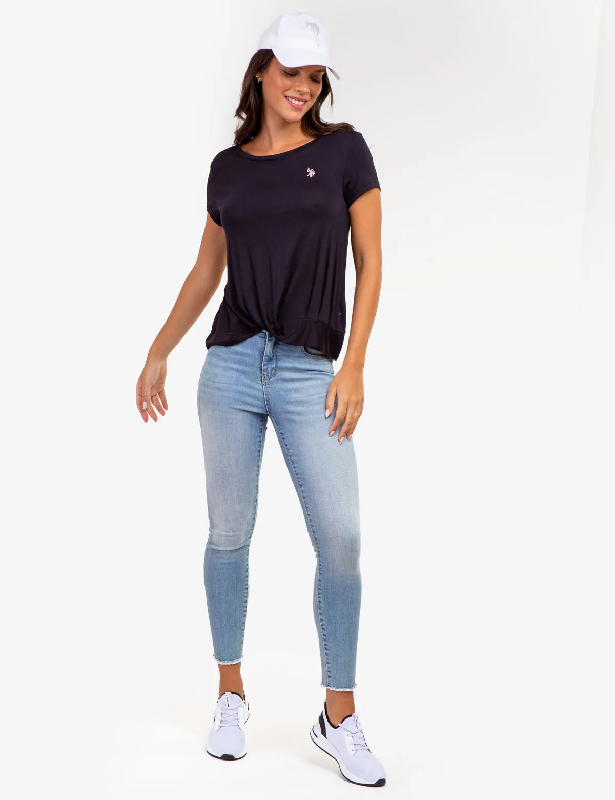 TWIST FRONT CREW NECK T-SHIRT sold by U.S. Polo Assn. product image thumbnail 2