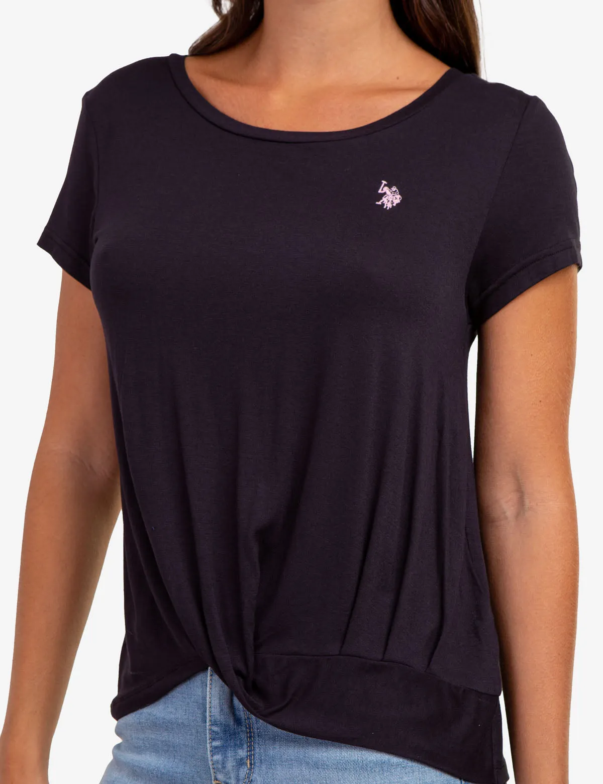 TWIST FRONT CREW NECK T-SHIRT sold by U.S. Polo Assn. product image thumbnail 3