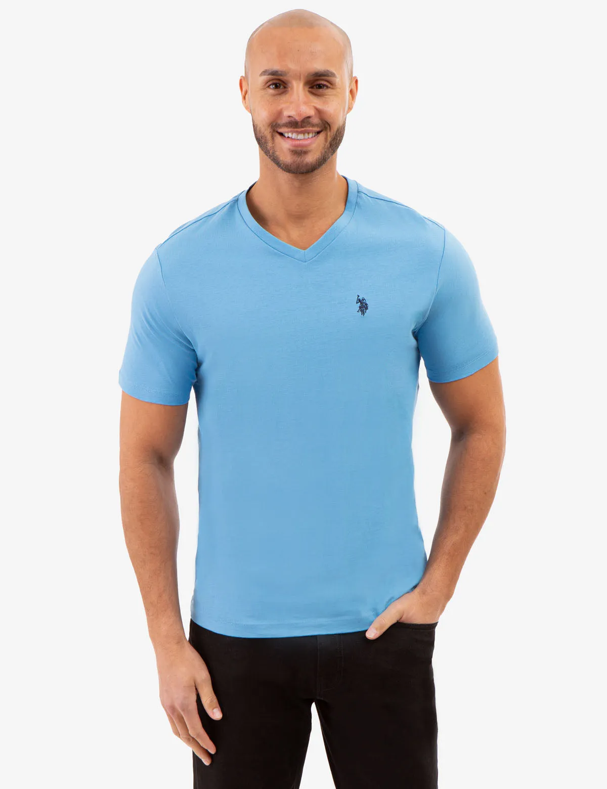 SOLID V-NECK T-SHIRT sold by U.S. Polo Assn.