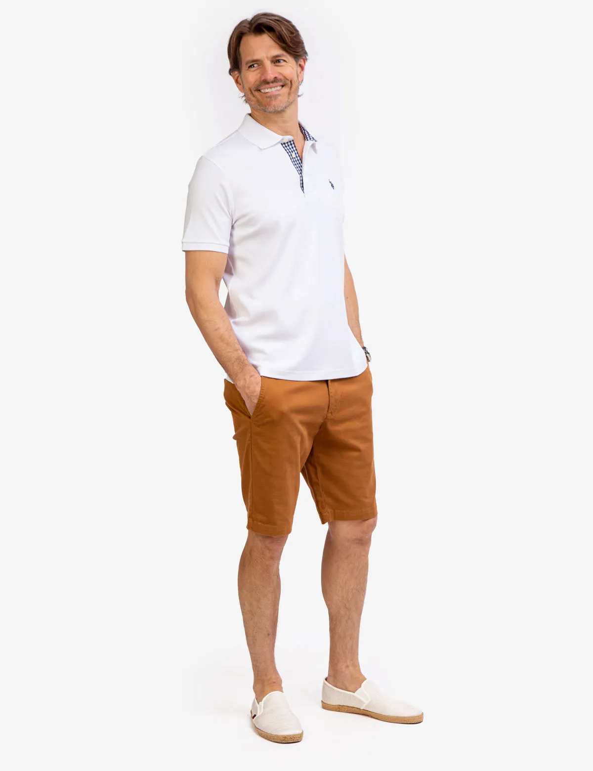 INTERLOCK GINGHAM TRIM POLO SHIRT sold by U.S. Polo Assn. product image thumbnail 3