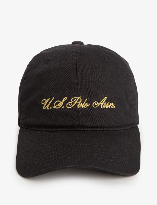 LUREX EMBROIDERED SCRIPT LOGO CAP sold by U.S. Polo Assn.