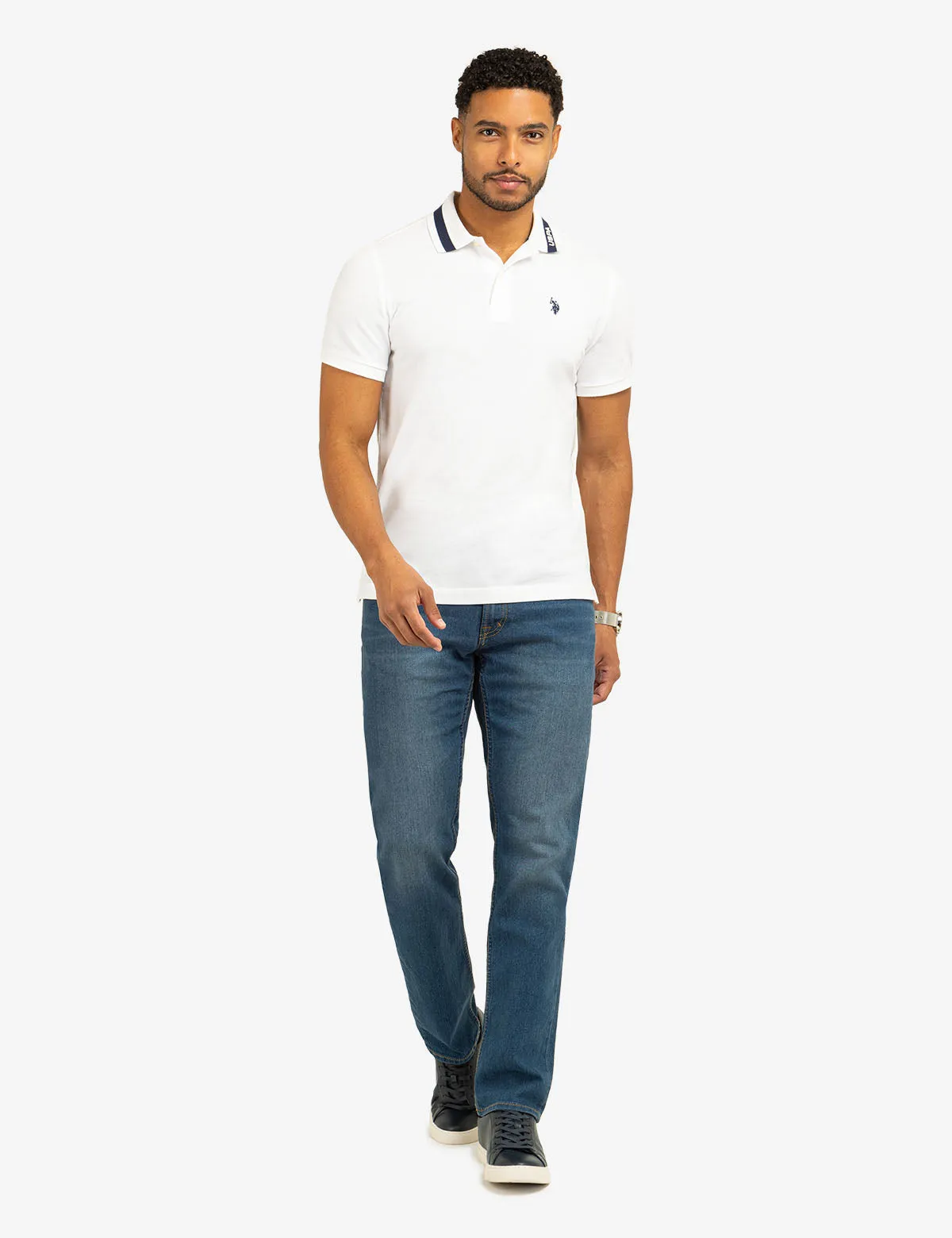 PIQUE POLO SHIRT WITH TIPPED COLLAR sold by U.S. Polo Assn. product image thumbnail 3