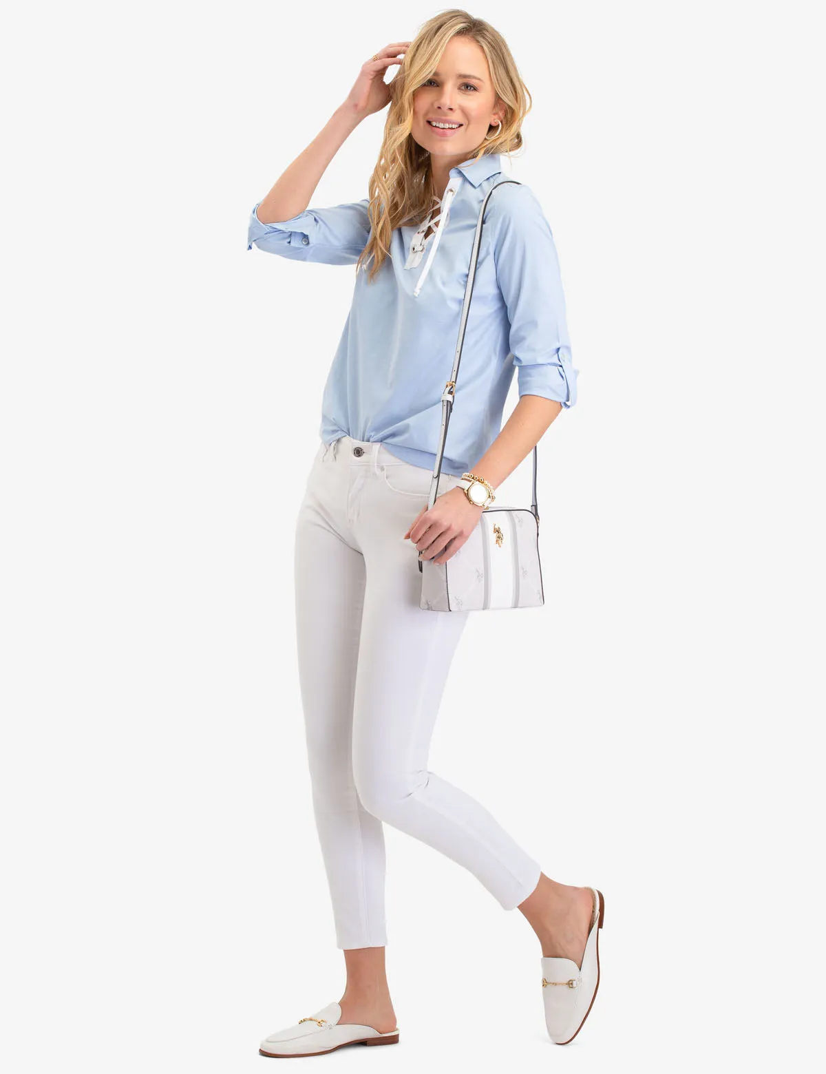 LACE UP OXFORD SHIRT sold by U.S. Polo Assn. product image thumbnail 2