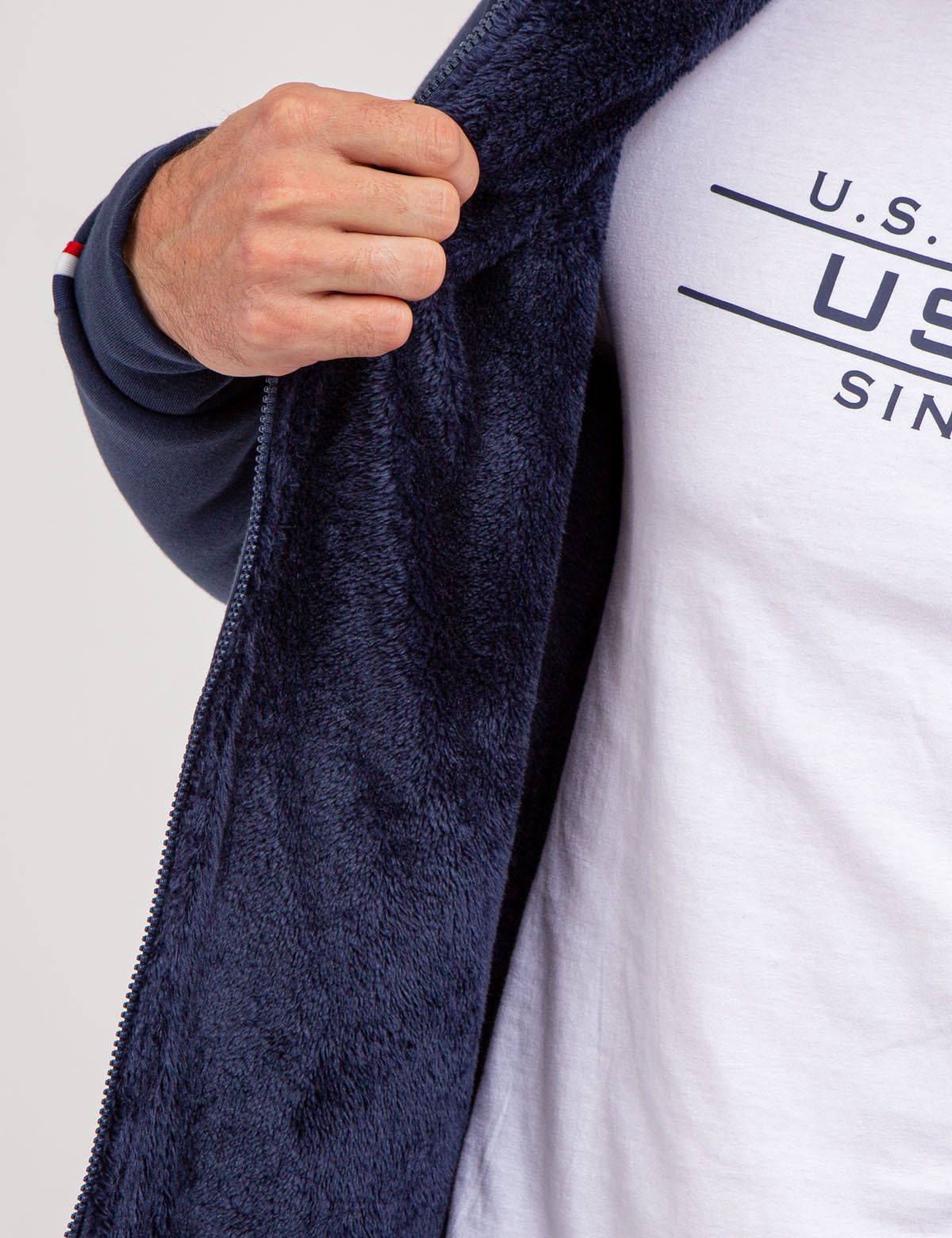 SIGNATURE STRIPE SHERPA HOODIE sold by U.S. Polo Assn. product image thumbnail 4