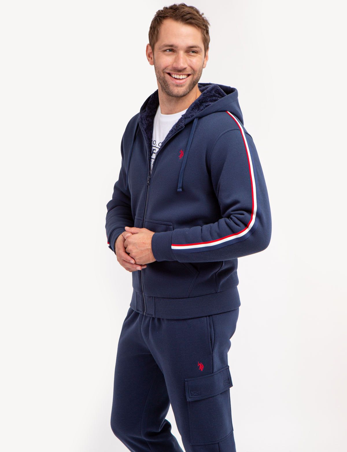 SIGNATURE STRIPE SHERPA HOODIE sold by U.S. Polo Assn. product image thumbnail 2