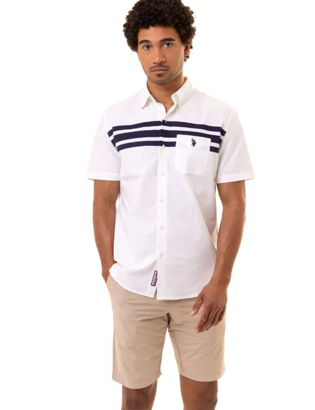 CHEST STRIPE SHORT SLEEVE OXFORD SHIRT sold by U.S. Polo Assn.