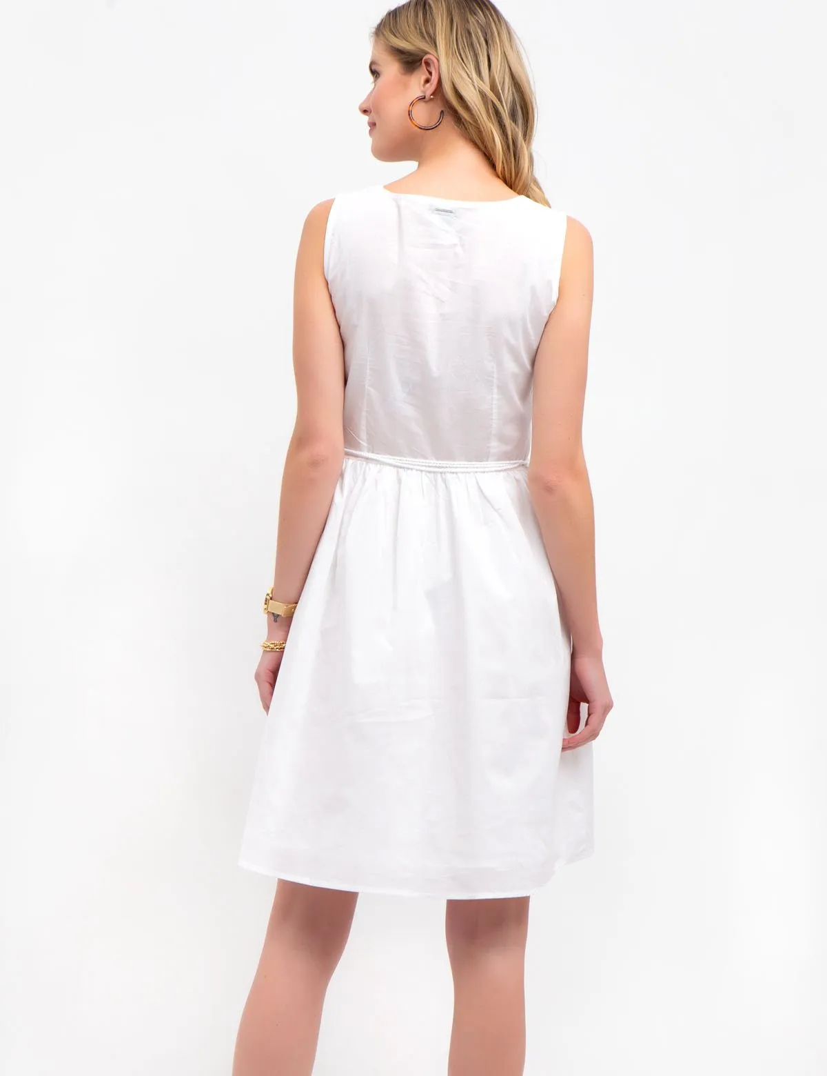 EYELET POPLIN DRESS sold by U.S. Polo Assn. product image thumbnail 4