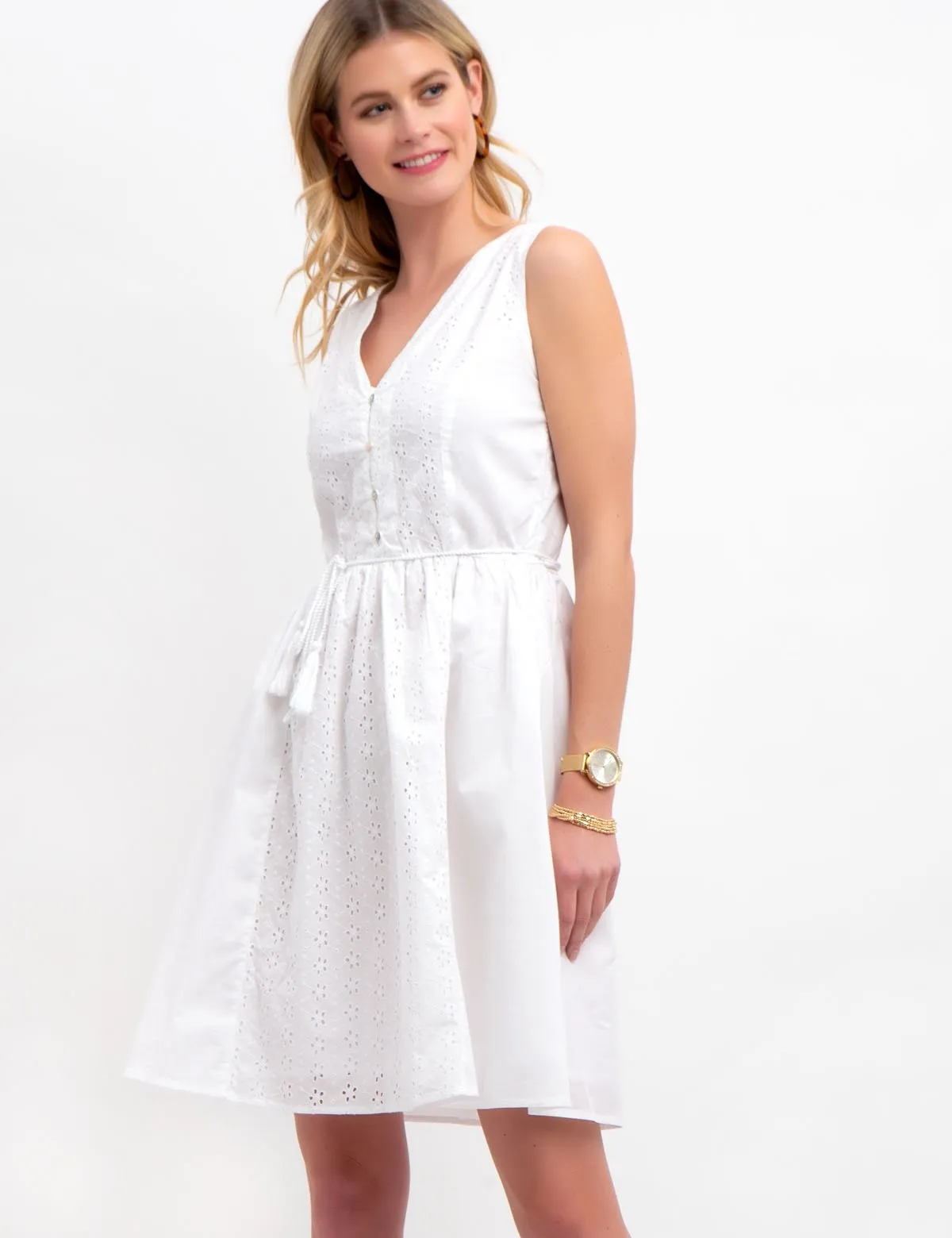 EYELET POPLIN DRESS sold by U.S. Polo Assn.