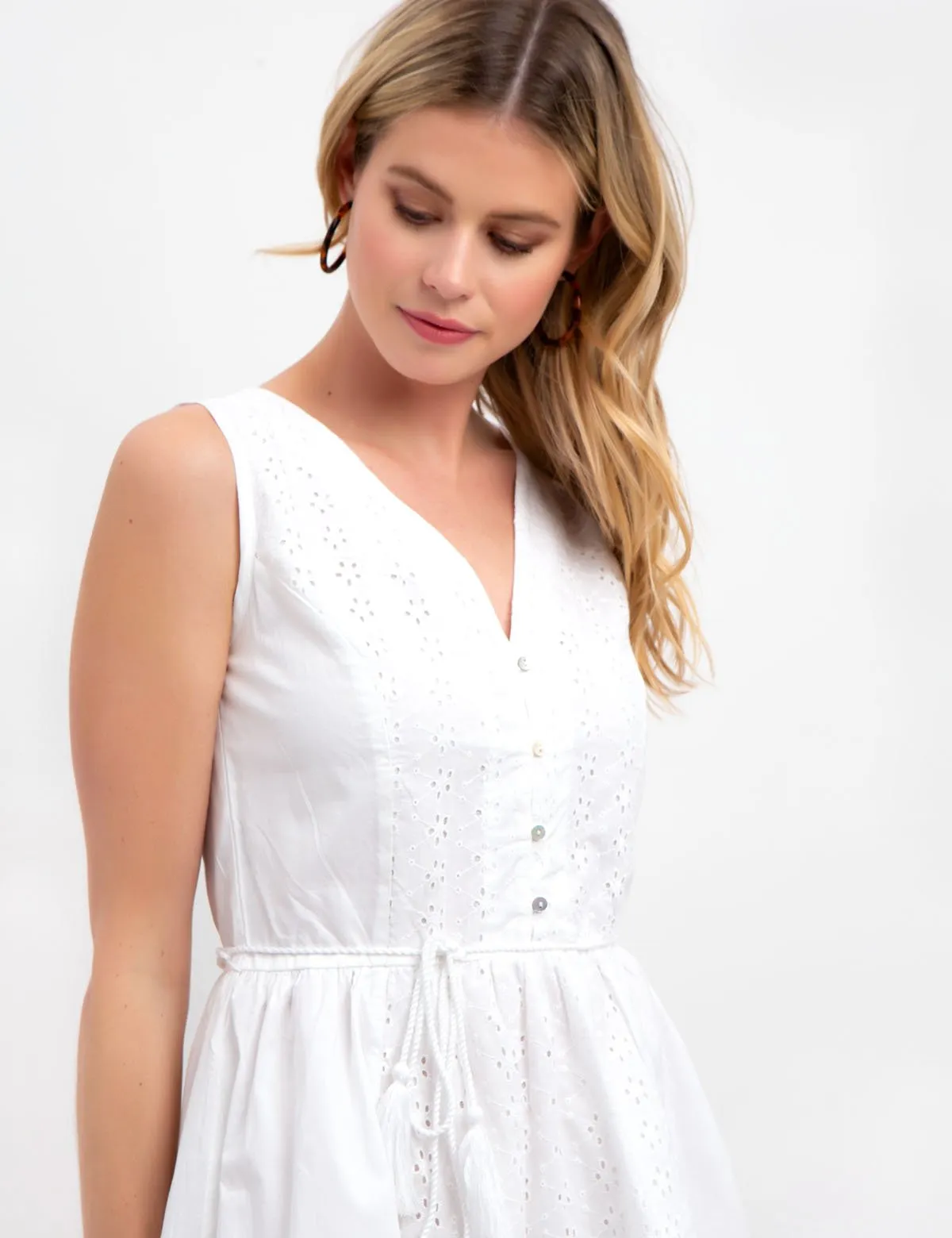 EYELET POPLIN DRESS sold by U.S. Polo Assn. product image thumbnail 5