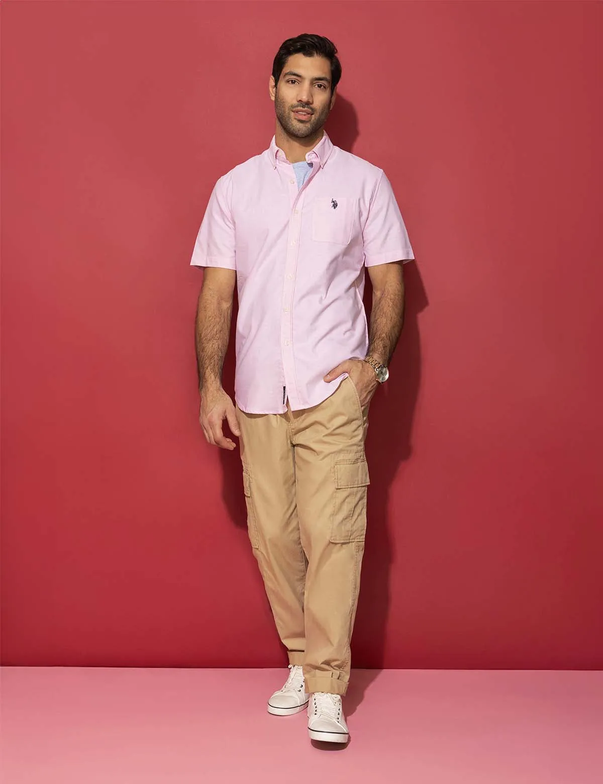 SHORT SLEEVE STRETCH OXFORD SHIRT sold by U.S. Polo Assn. product image thumbnail 2