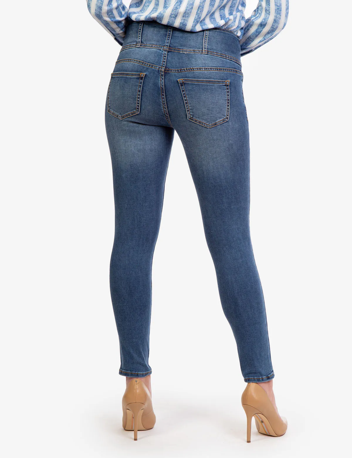 REPREVE® HIGH RISE CORSET DENIM JEGGING sold by U.S. Polo Assn. product image thumbnail 5