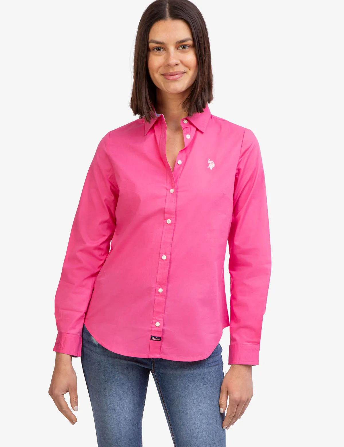 SOLID STRETCH POPLIN SHIRT sold by U.S. Polo Assn.
