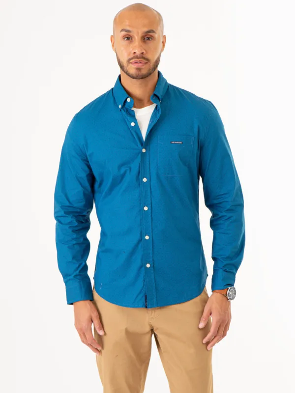DIAMOND PRINT LONG SLEEVE SHIRT WITH POCKET sold by U.S. Polo Assn.
