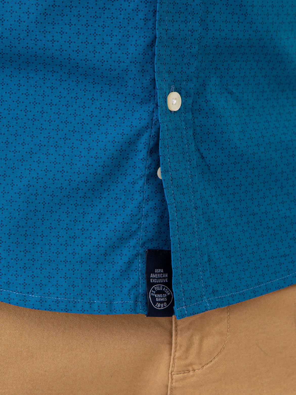 DIAMOND PRINT LONG SLEEVE SHIRT WITH POCKET sold by U.S. Polo Assn. product image thumbnail 5