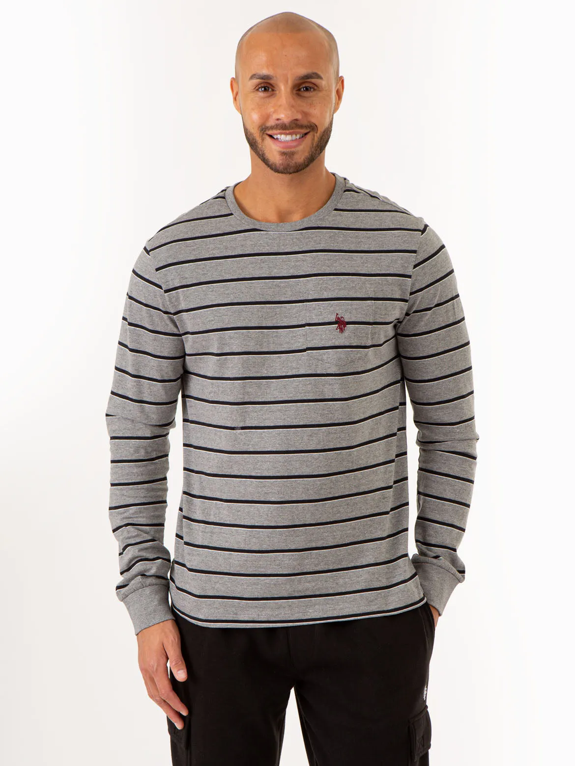 YARN DYE STRIPE JERSEY LONG SLEEVE T-SHIRT sold by U.S. Polo Assn. product image thumbnail 5