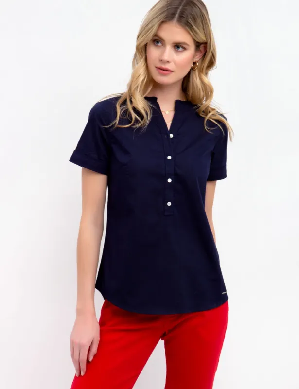 RUFFLE POPOVER TOP sold by U.S. Polo Assn.