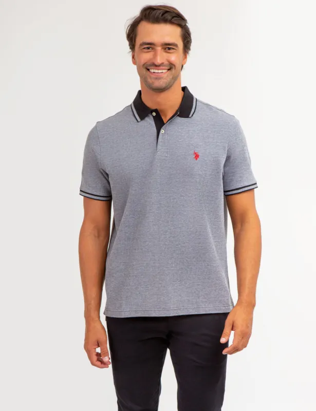 BIRDSEYE CONTRAST COLLAR POLO SHIRT sold by U.S. Polo Assn.