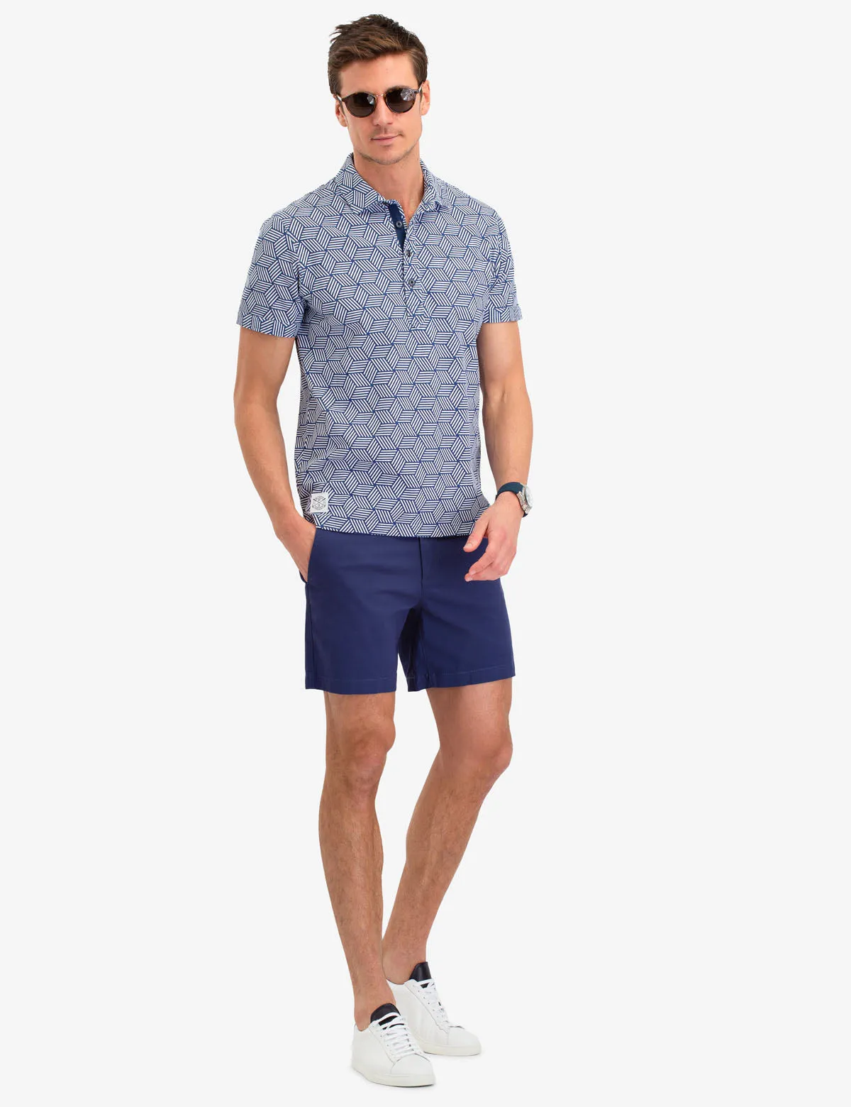 BLACK MALLET GEOMETRIC PRINT POLO SHIRT sold by U.S. Polo Assn. product image thumbnail 2