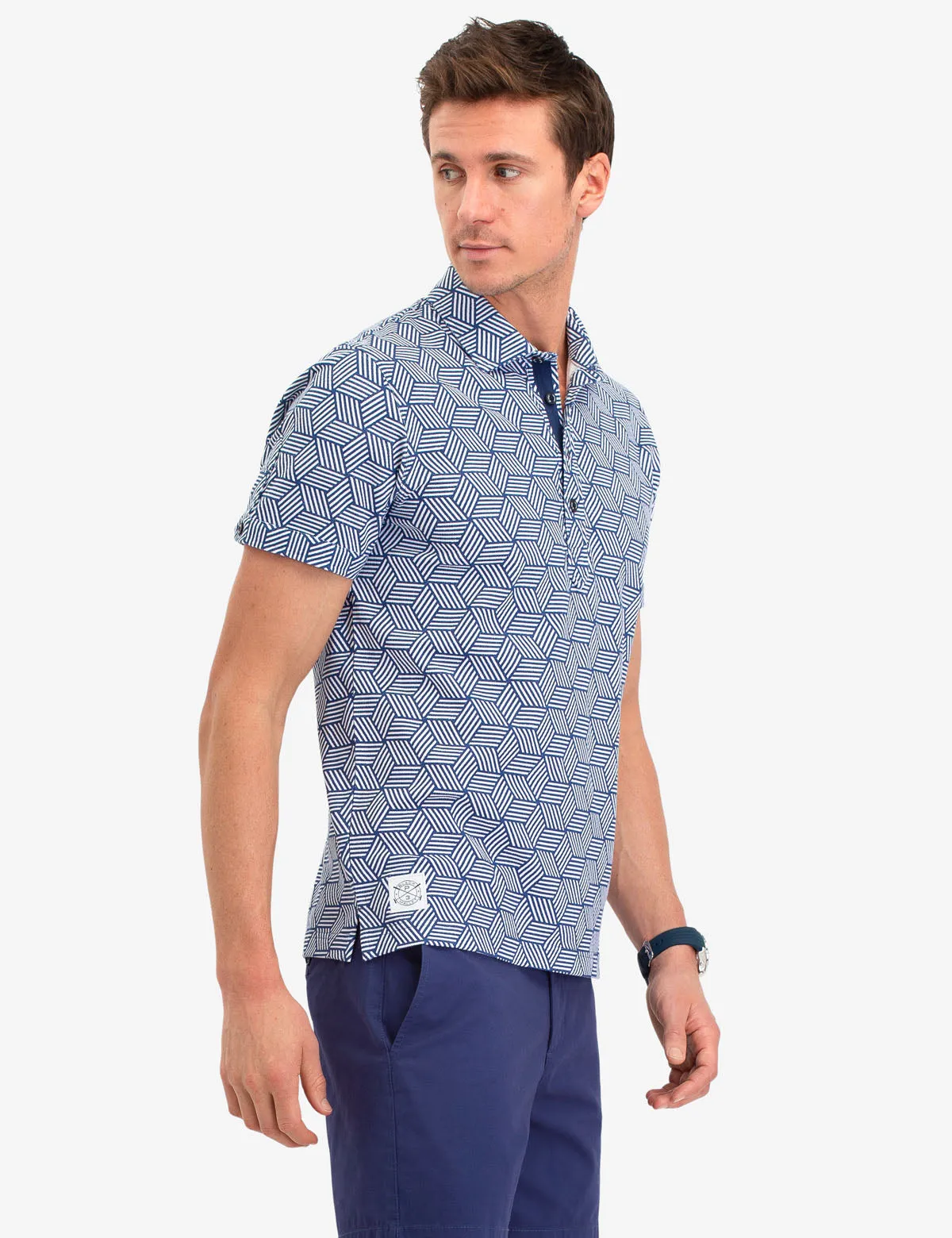 BLACK MALLET GEOMETRIC PRINT POLO SHIRT sold by U.S. Polo Assn. product image thumbnail 3