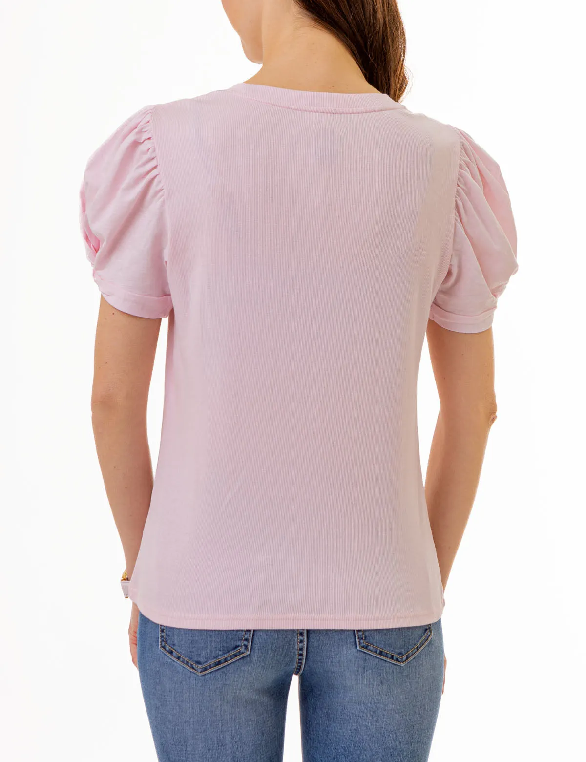 PUFF SLEEVE CREW NECK TOP sold by U.S. Polo Assn. product image thumbnail 4