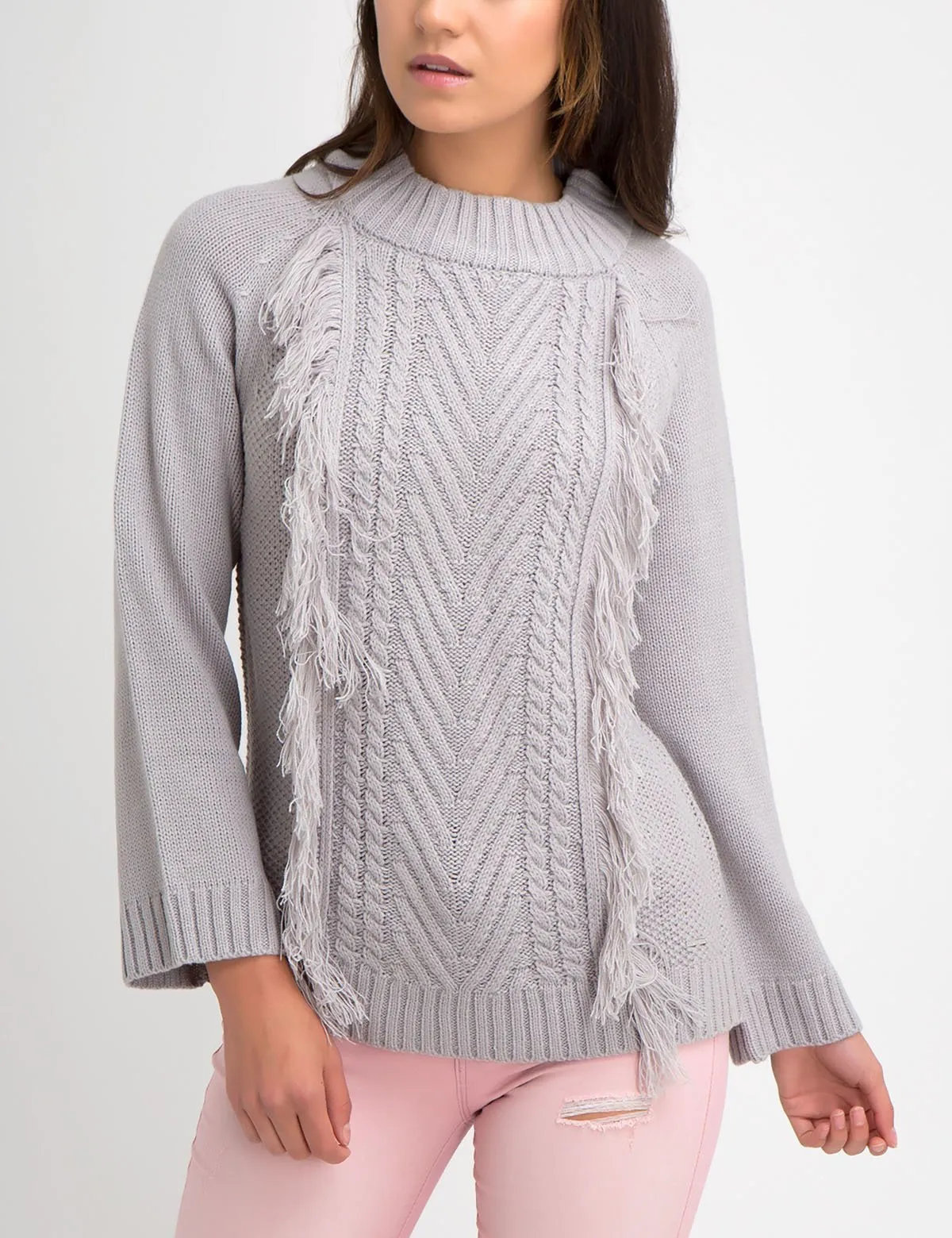 FRINGE MOCK NECK SWEATER sold by U.S. Polo Assn. product image thumbnail 5