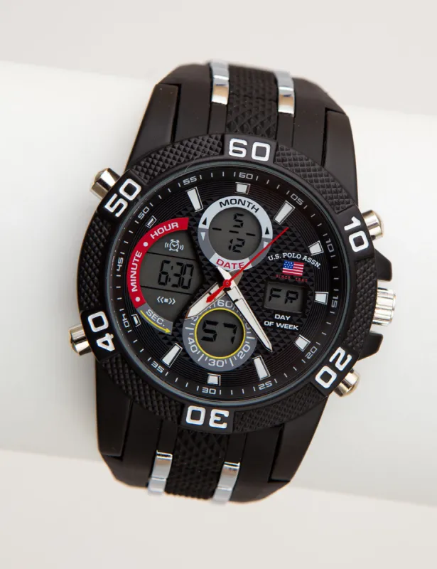 MEN'S BLACK ANA DIGI SPORT WATCH sold by U.S. Polo Assn.