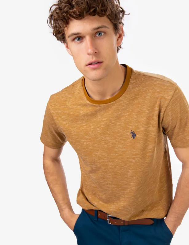 SPACE DYE CREW NECK T-SHIRT sold by U.S. Polo Assn.