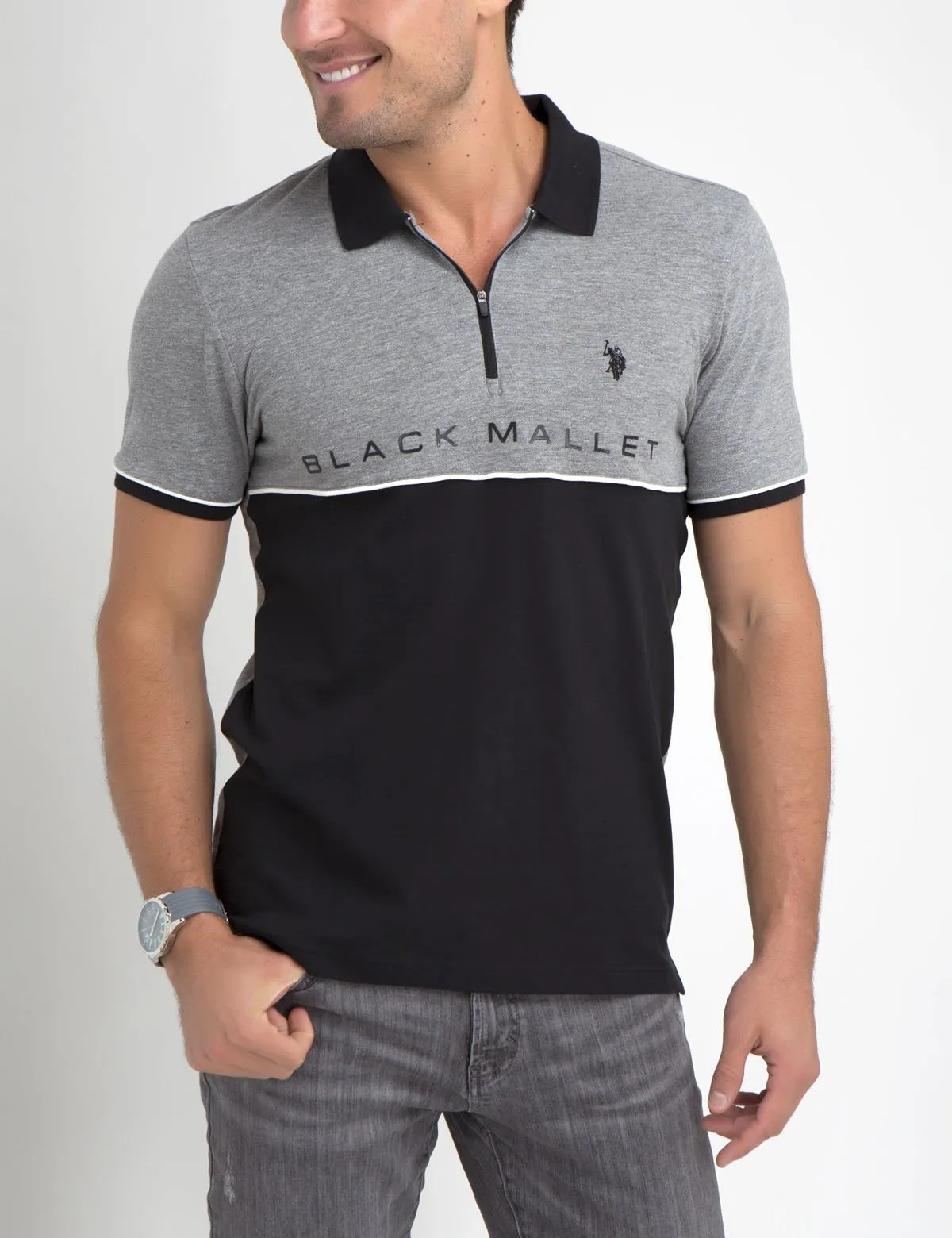 BLACK MALLET COLORBLOCK POLO SHIRT sold by U.S. Polo Assn. product image thumbnail 5